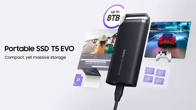 Externí Samsung Portable SSD T5 EVO bude k dispozici s kapacitou až 8 TB