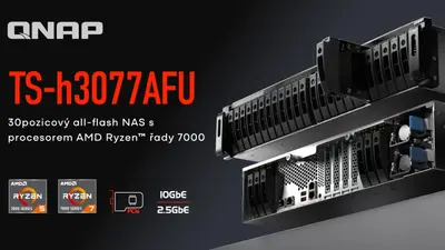 QNAP TS-h3077AFU: all-flash NAS s Ryzenem 7 7700