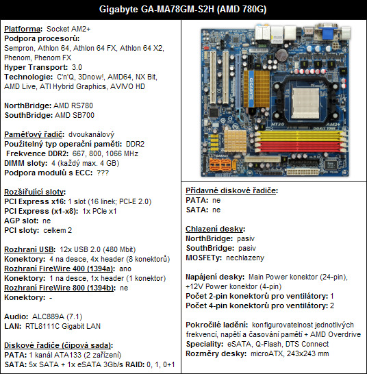 Gigabyte GA-MA78GM-S2H: AMD 780G útočí!