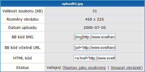 Fórum - upload obrázků