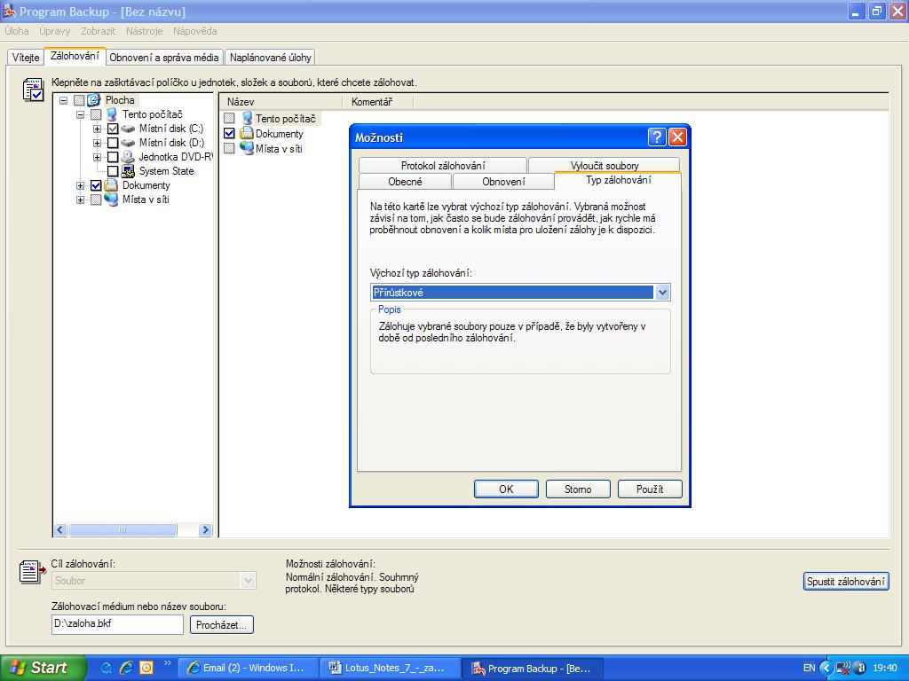 Zálohování stokrát jinak