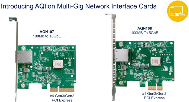 Aquantia představuje karty pro PC s až 10Gb/s Ethernetem