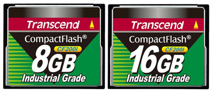 Transcend nabídne řadu průmyslových CF karet CF200I