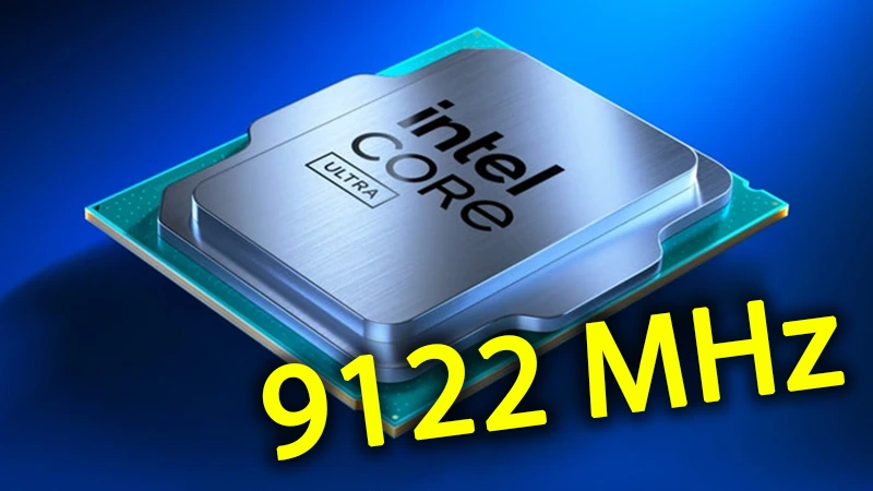 Procesor Intel Core i9-14900KF přetaktován na rekordních 9122 MHz