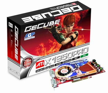 GeCube také uvádí Radeon X1950 Pro pro sběrnici AGP 8x