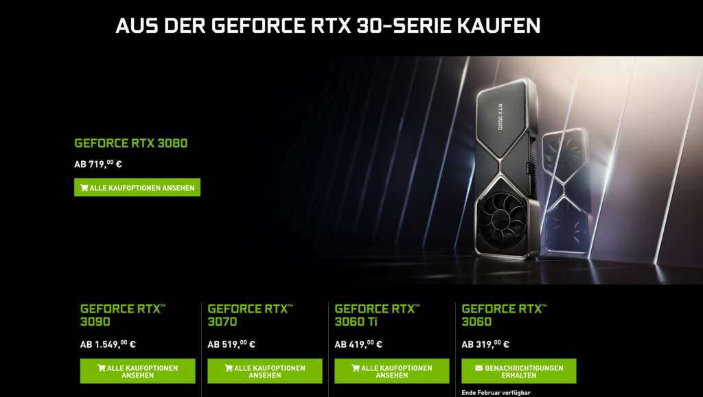 NVIDIA zvyšuje ceny svých GeForce FE i v Evropě