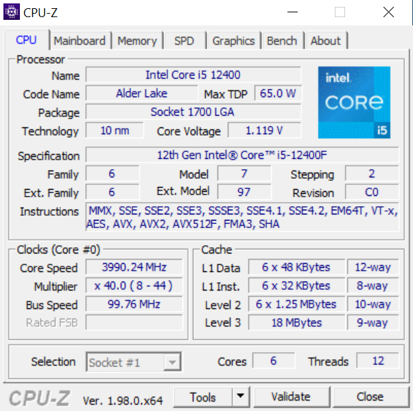 Intel Core i5-12400F se předčasně dostal na trh v Peru