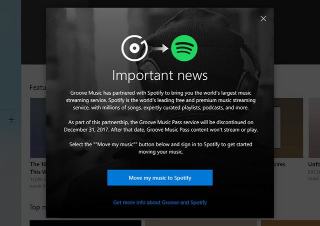 Microsoft zruší Groove Music, láká na Spotify