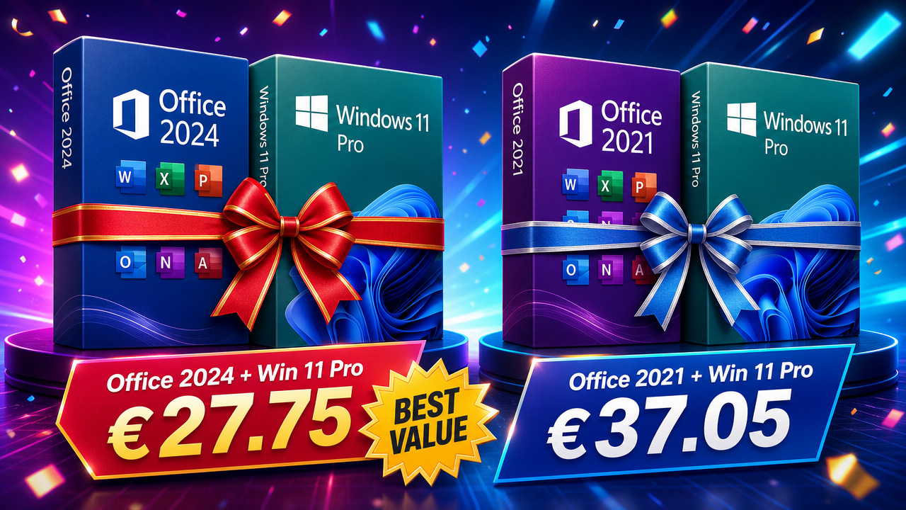 Office 2024 Pro + Windows 11 Pro za 27,25 €: Kompletní upgrade počítače za cenu jedné večeře