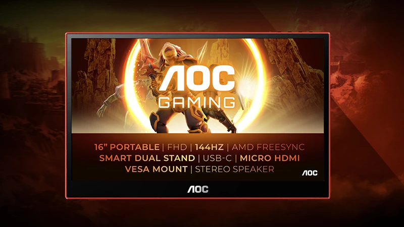 Přenosný herní monitor se 144Hz frekvencí: AOC Gaming 16G3