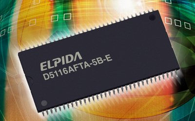 Elpida uvádí 512Mbit DDR čipy pro zábavní elektroniku