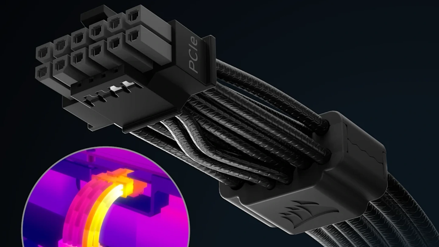 Corsair uvádí 12V-2x6 kabel, který při potížích s přehříváním vypne GPU