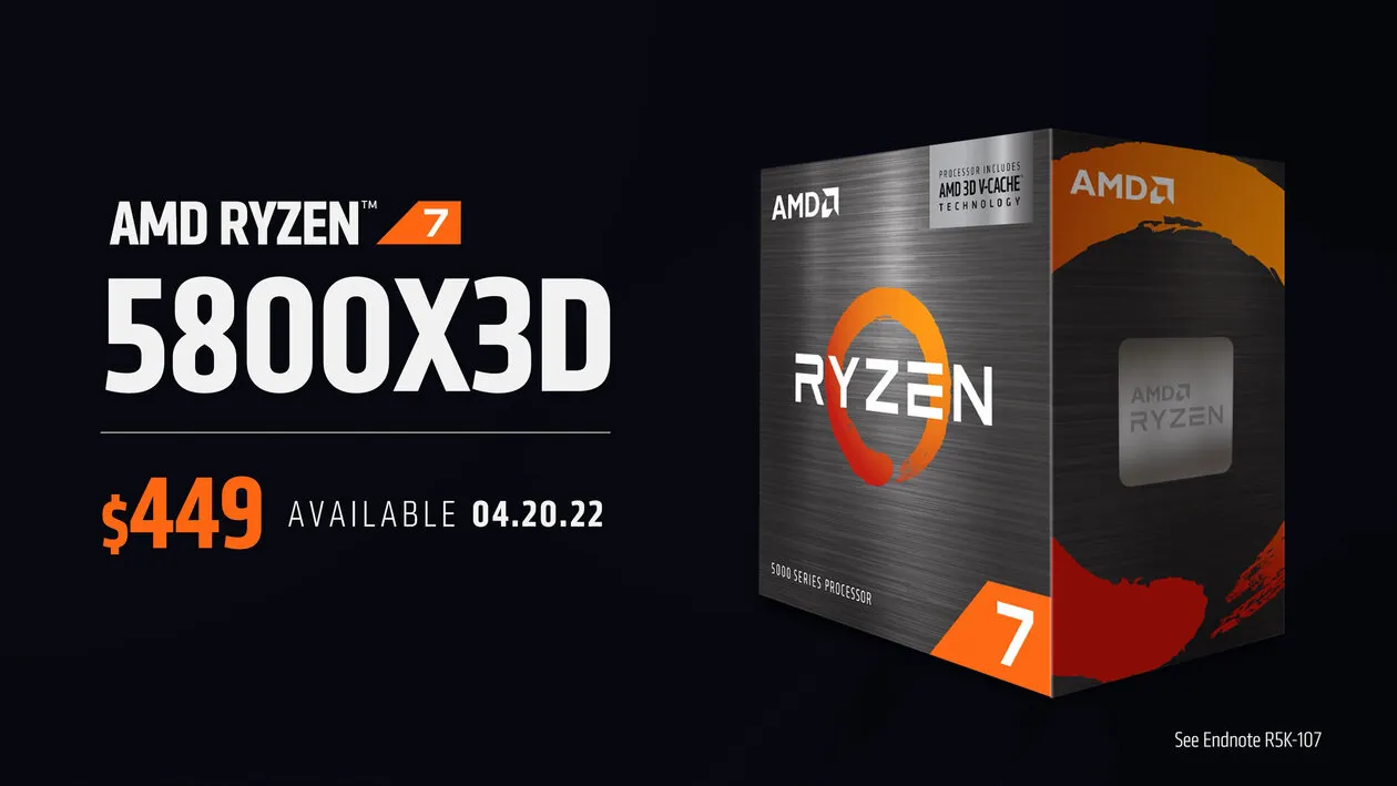 AMD představuje Ryzen 7 5800X3D za 449 USD a dalších šest nových CPU