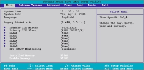 BIOS - 2. díl: Standard CMOS Setup - nejslabší z mocných
