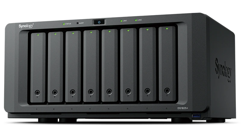 Synology představilo 8diskový NAS DiskStation DS1825+ s 2.5GbE porty