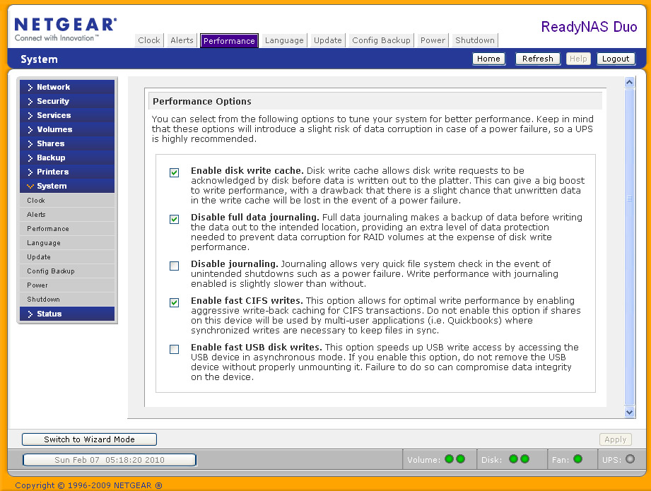Domácí data na síti: Netgear ReadyNAS Duo