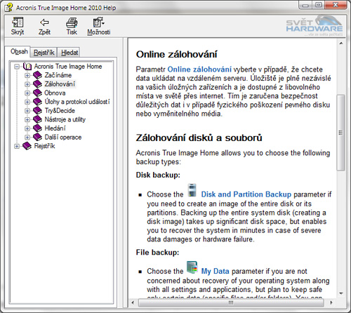 Acronis True Image Home 2010: co umí?