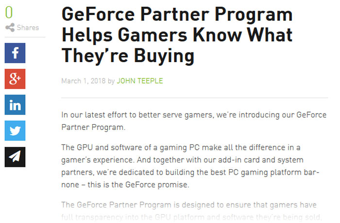 GeForce Partner Program vzbuzuje obavy, chce si NVIDIA vynucovat loajalitu?