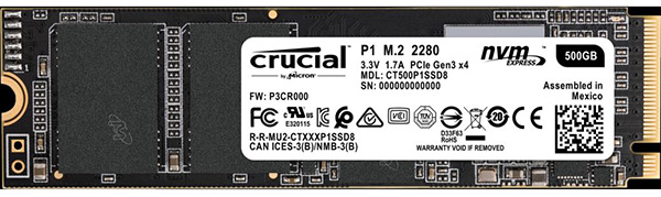 Crucial P1, nová rychlá SSD s QLC čipy