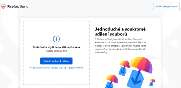 Firefox Send: snadné a šifrované sdílení souborů v prohlížeči