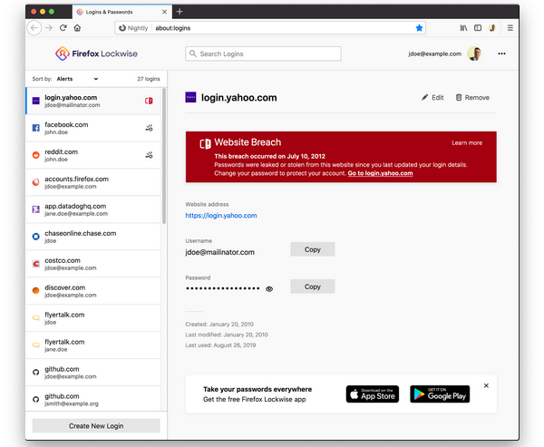 Firefox 76 přichází s vylepšenou správou hesel