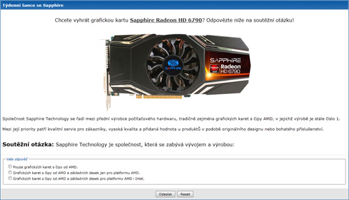 Týdenní šance se Sapphire (30.5. - 5.6.)