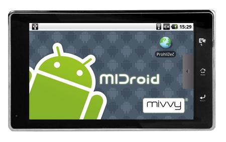 Mivvy MIDroid Q721 útočí na iPad
