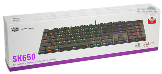Cooler Master SK650: nízký profil, podsvícená mechanika