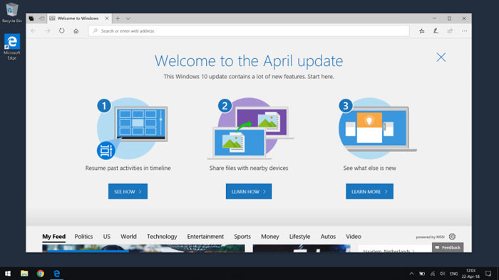 Blížící se aktualizace Windows 10 ponese označení April Update