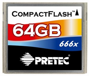 Pretec uvedl 666× rychlostní Compact Flash kartu