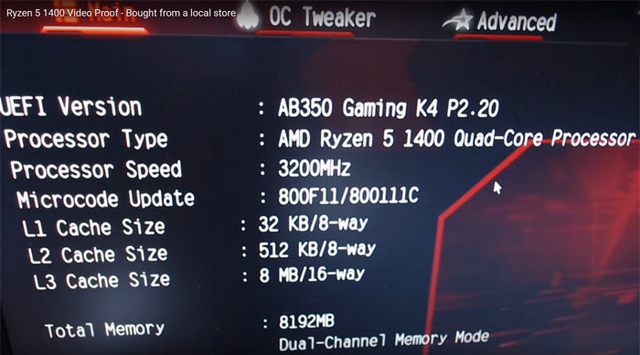 AMD Ryzen 5 1400 už byl otestován