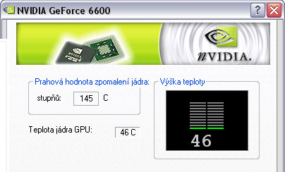 Návod: Jak sledovat teplotu na GeForce 6600?