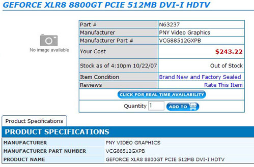 Také PNY přichází s GeForce 8800 GT, karty k předobjednání v USA