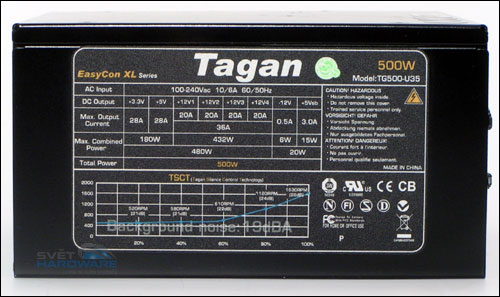 Test zdrojů Tagan Easycon XL 500W, 700W