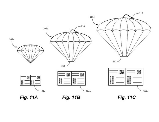 Drony od Amazonu by mohly k doručování používat i padák