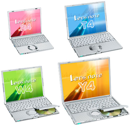Notebooky Panasonic T4, W4, R4 a Y4