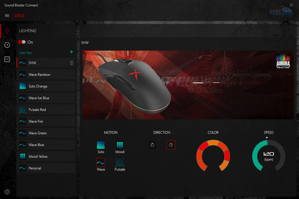 Creative Sound BlasterX Siege M04: herní myš