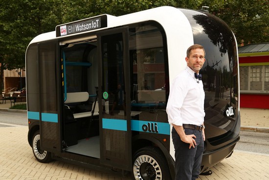 Elektrický autonomní minibus Olli brázdí ulice Washingtonu DC