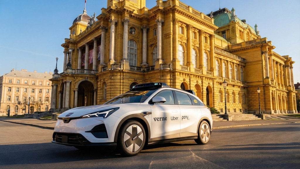 Verne spouští první robotaxi v Evropě, autonomní auta jezdí v Chorvatsku