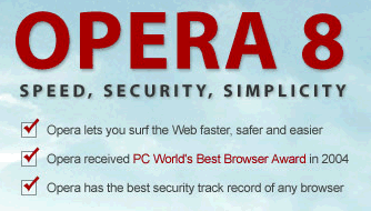 Opera 8 je populární
