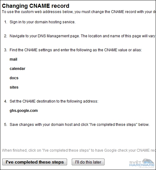 Vše o Google Apps - 2. díl: Doména a konfigurace
