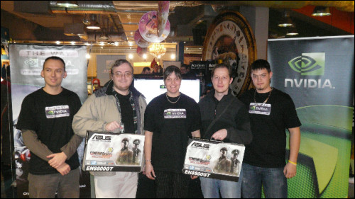 Výherci grafických karet GF8800 GT z roadshow NVIDIE v duchu Crysis v Bratislavě