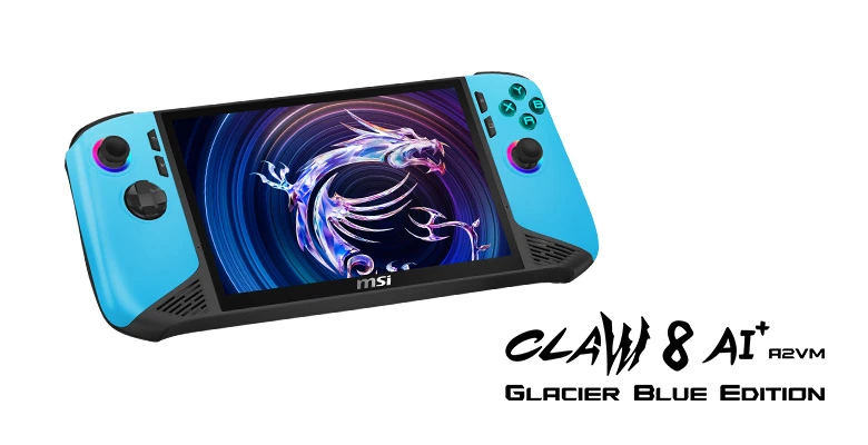 MSI Claw 8 AI+ Glacier Blue Edition