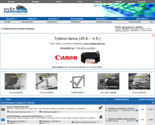 Týdenní šance s Canonem (29.8. - 4.9.)