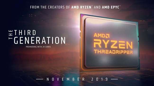AMD potvrzuje 3. generaci Threadripperů a odkládá nástup CPU Ryzen 9 3950X