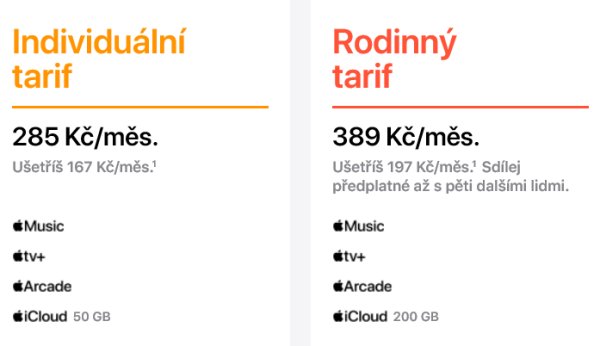 Apple uvádí výhodný balík přeplatného One: Spotify protestuje