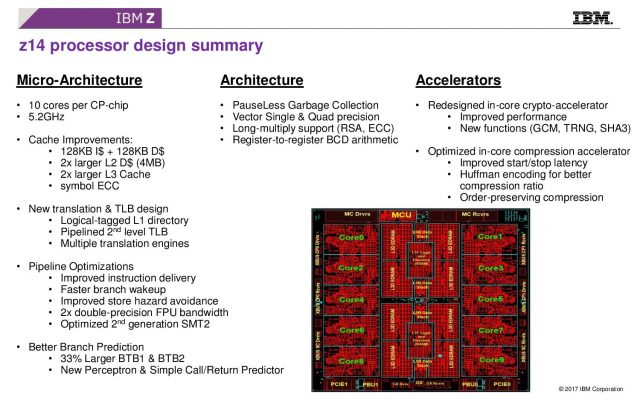 IBM připravuje z14: mainframové 14nm CPU