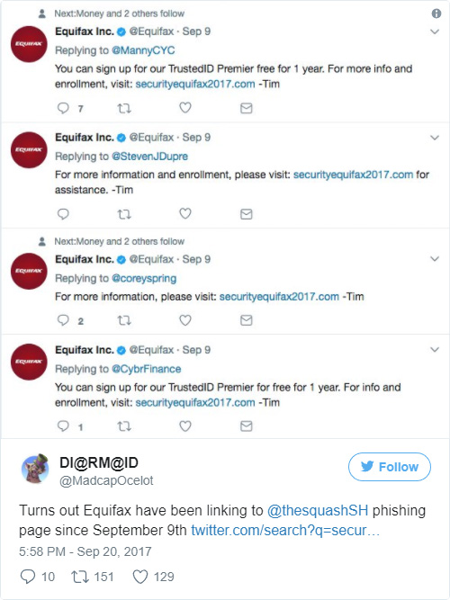 Equifax byl hacknutý již dříve a posílal lidi na phishingové stránky