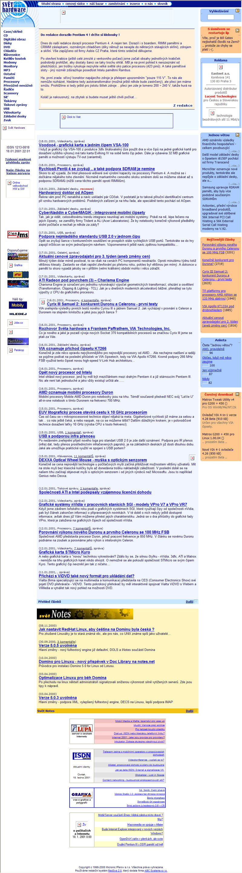 Svět hardware - ohlédnutí za dosavadním vývojem