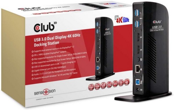 Club 3D ohlásil USB 3.0 dok s podporou rozlišení 4K
